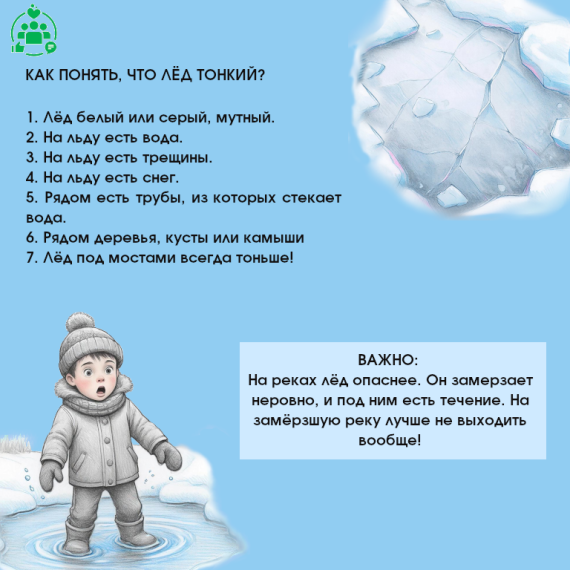 Осторожно тонкий лёд.